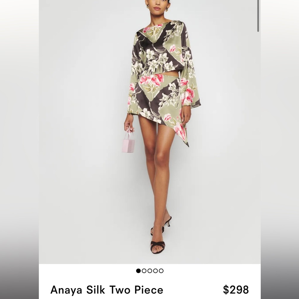 Reformation Anaya Silk Two Piece Jalisco - Size 8